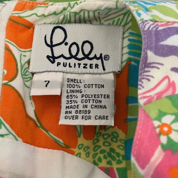 Sz7 Vintage Lilly Pulitzer Patchwork A-line Dress - Picture 5 of 5